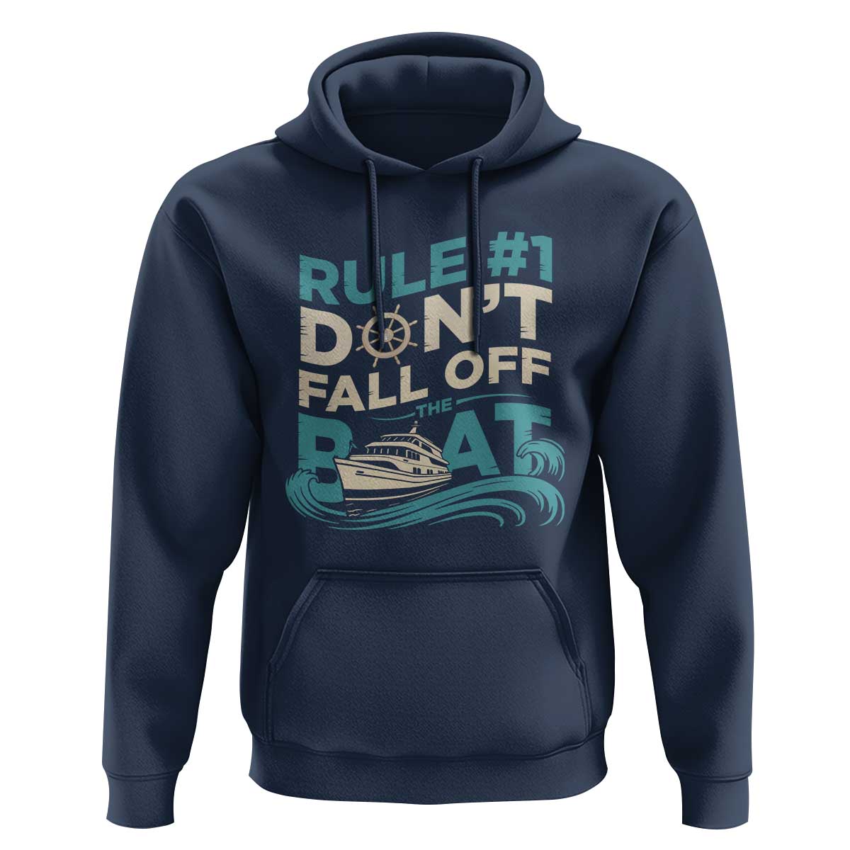 Funny Cruise Ship Hoodie Rule Number One Do Not Fall Off The Boat - Wonder Print Shop