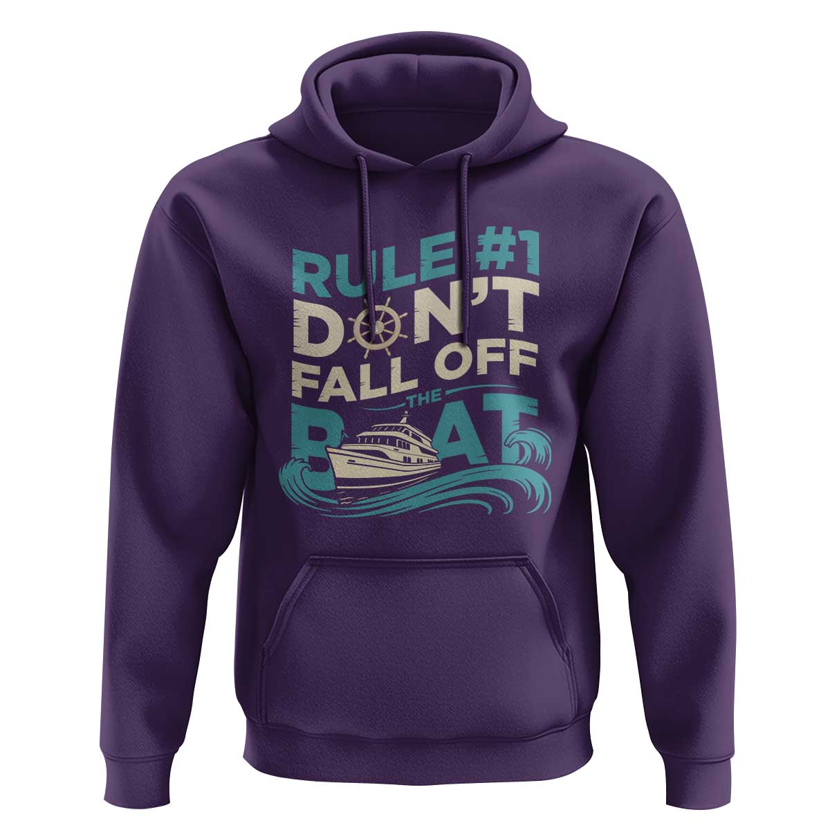 Funny Cruise Ship Hoodie Rule Number One Do Not Fall Off The Boat - Wonder Print Shop