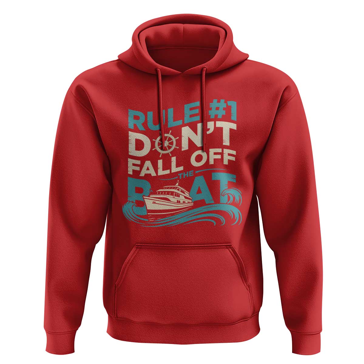 Funny Cruise Ship Hoodie Rule Number One Do Not Fall Off The Boat - Wonder Print Shop