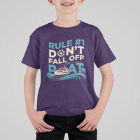 Funny Cruise Ship T Shirt For Kid Rule Number One Do Not Fall Off The Boat - Wonder Print Shop