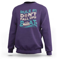 Funny Cruise Ship Sweatshirt Rule Number One Do Not Fall Off The Boat - Wonder Print Shop