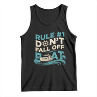 Funny Cruise Ship Tank Top Rule Number One Do Not Fall Off The Boat - Wonder Print Shop