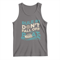 Funny Cruise Ship Tank Top Rule Number One Do Not Fall Off The Boat - Wonder Print Shop