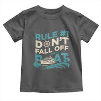 Funny Cruise Ship Toddler T Shirt Rule Number One Do Not Fall Off The Boat - Wonder Print Shop
