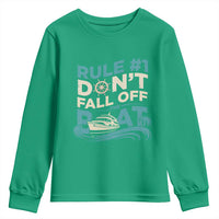 Funny Cruise Ship Youth Sweatshirt Rule Number One Do Not Fall Off The Boat - Wonder Print Shop