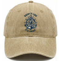 Funny Sailing Cruising Washed Cotton Baseball Cap Drop It Like Its Yacht