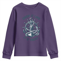 Funny Sailing Cruising Youth Sweatshirt Drop It Like Its Yacht - Wonder Print Shop