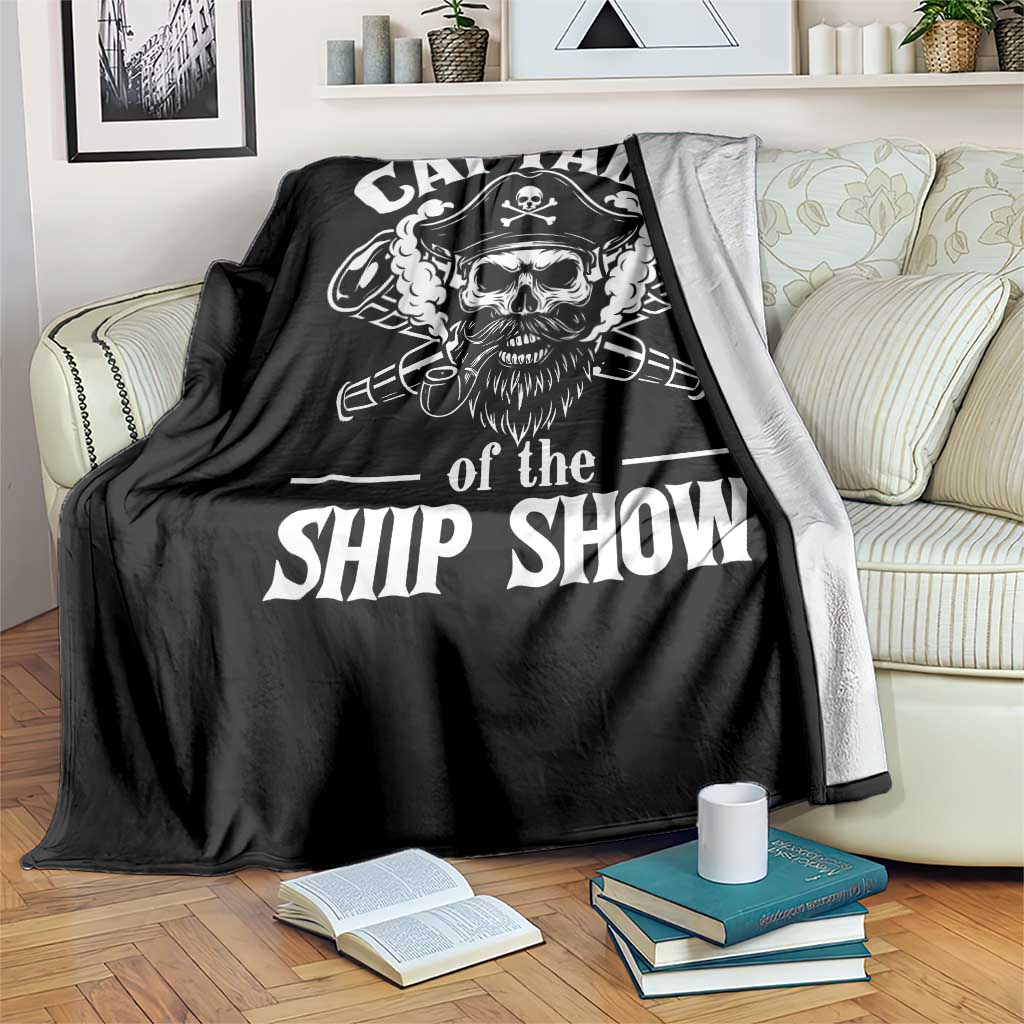 Funny Boat Captain Pun Throw Blanket Captain Of The Ship Show - Wonder Print Shop