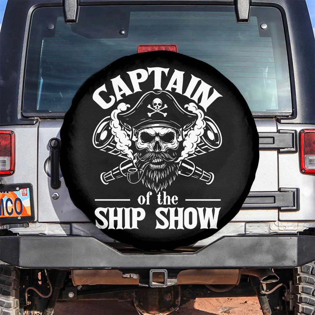 Funny Boat Captain Pun Spare Tire Cover Captain Of The Ship Show - Wonder Print Shop