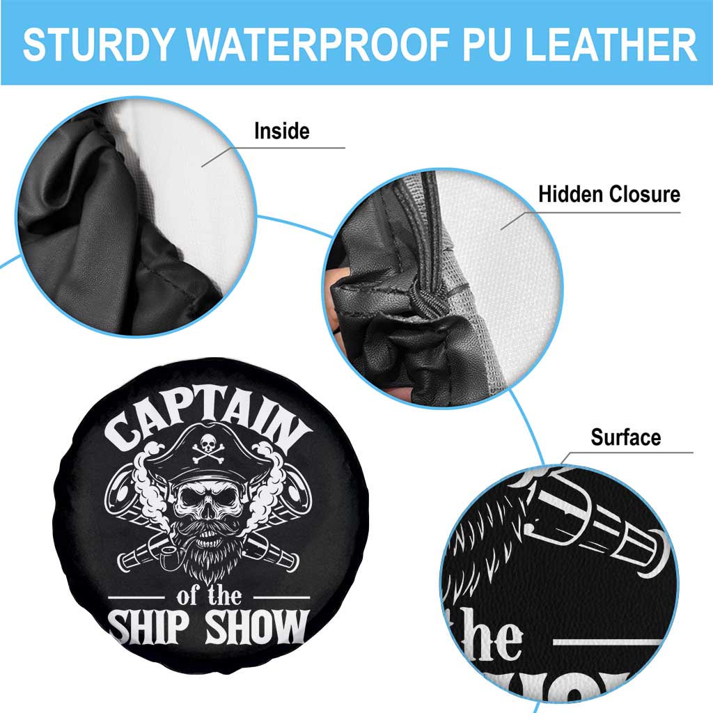 Funny Boat Captain Pun Spare Tire Cover Captain Of The Ship Show - Wonder Print Shop