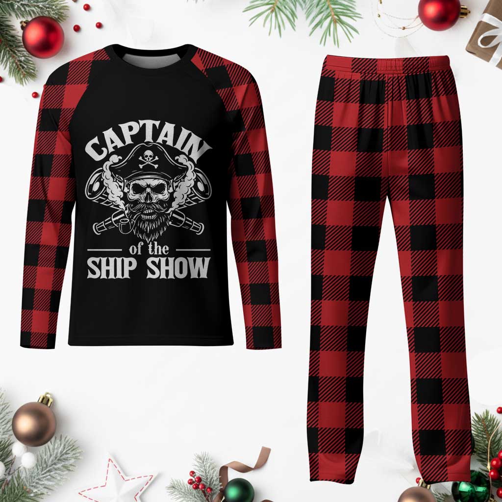 Funny Boat Captain Pun Plaid Pajama Set Captain Of The Ship Show - Wonder Print Shop