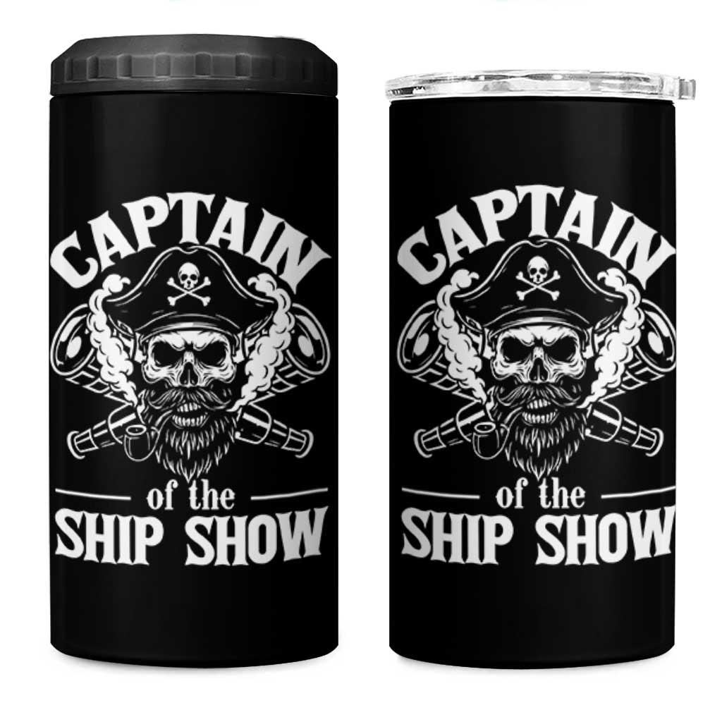 Funny Boat Captain Pun 4 in 1 Can Cooler Tumbler Captain Of The Ship Show - Wonder Print Shop