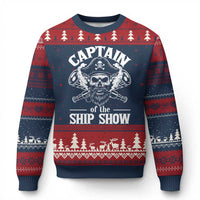 Funny Boat Captain Pun Ugly Christmas Sweater Captain Of The Ship Show - Wonder Print Shop