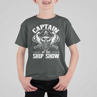 Funny Boat Captain Pun T Shirt For Kid Captain Of The Ship Show - Wonder Print Shop