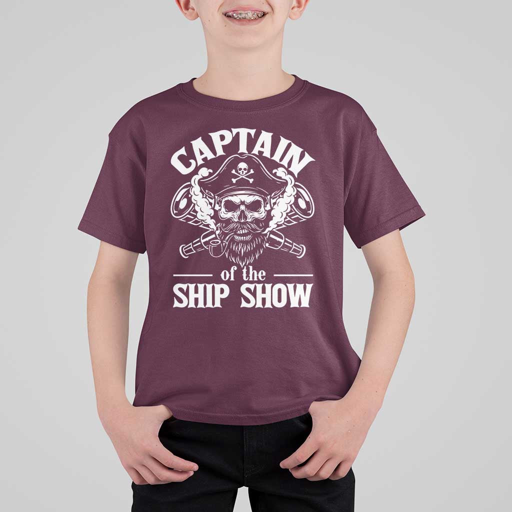 Funny Boat Captain Pun T Shirt For Kid Captain Of The Ship Show - Wonder Print Shop