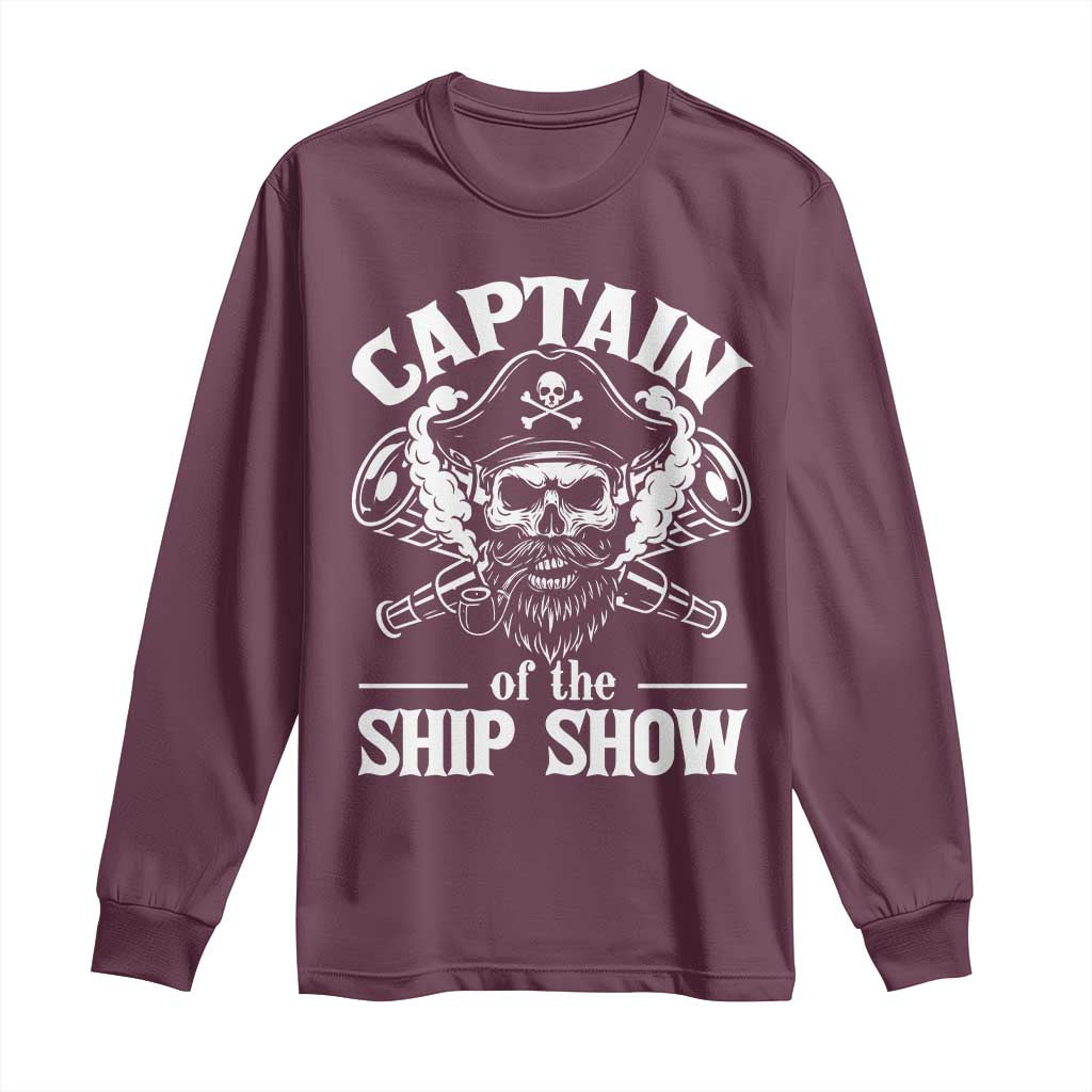 Funny Boat Captain Pun Long Sleeve Shirt Captain Of The Ship Show - Wonder Print Shop