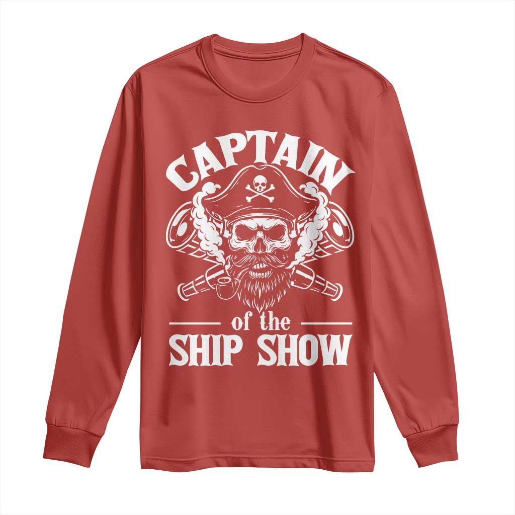 Funny Boat Captain Pun Long Sleeve Shirt Captain Of The Ship Show - Wonder Print Shop