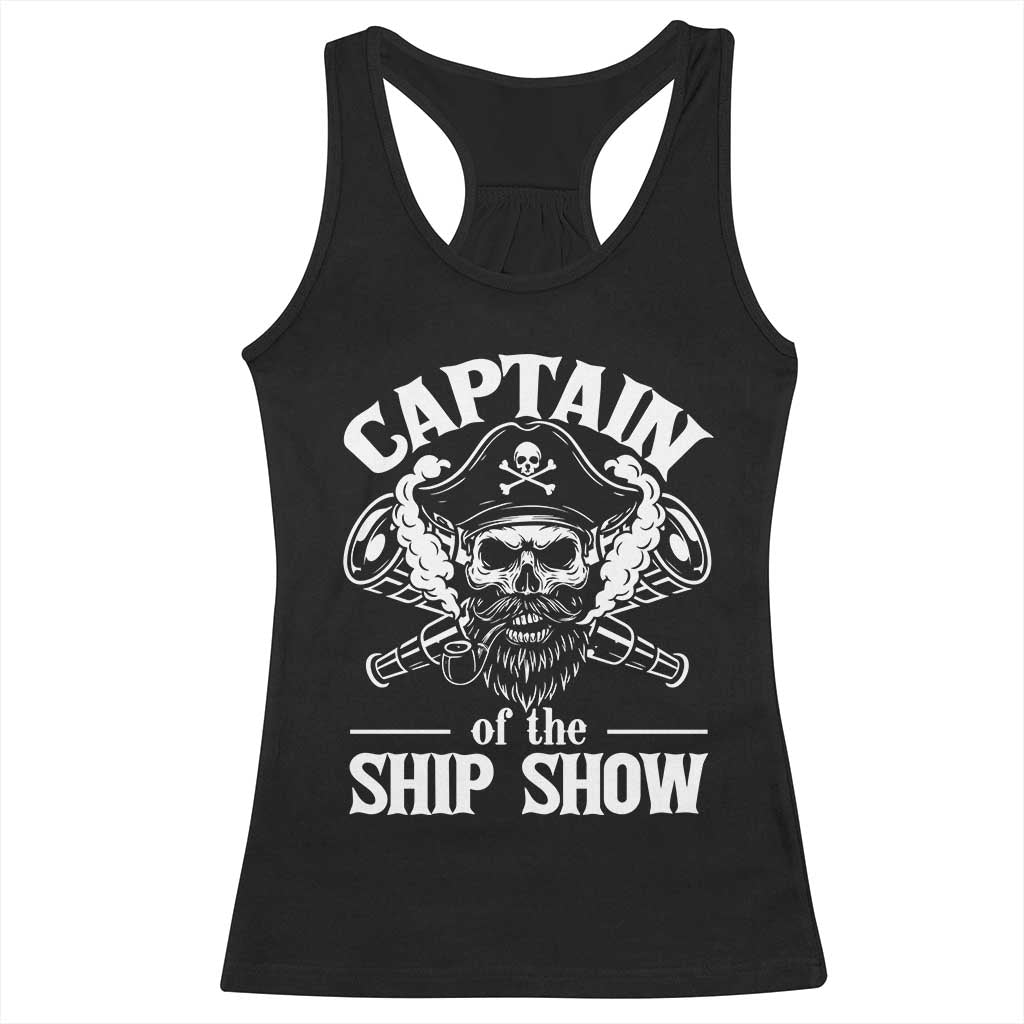 Funny Boat Captain Pun Racerback Tank Top Captain Of The Ship Show - Wonder Print Shop
