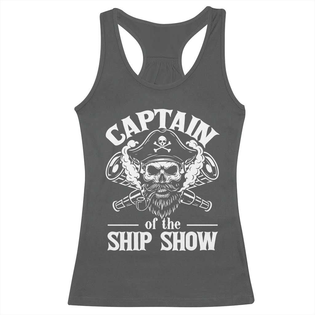Funny Boat Captain Pun Racerback Tank Top Captain Of The Ship Show - Wonder Print Shop