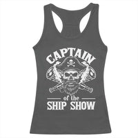 Funny Boat Captain Pun Racerback Tank Top Captain Of The Ship Show - Wonder Print Shop