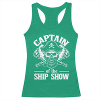 Funny Boat Captain Pun Racerback Tank Top Captain Of The Ship Show - Wonder Print Shop