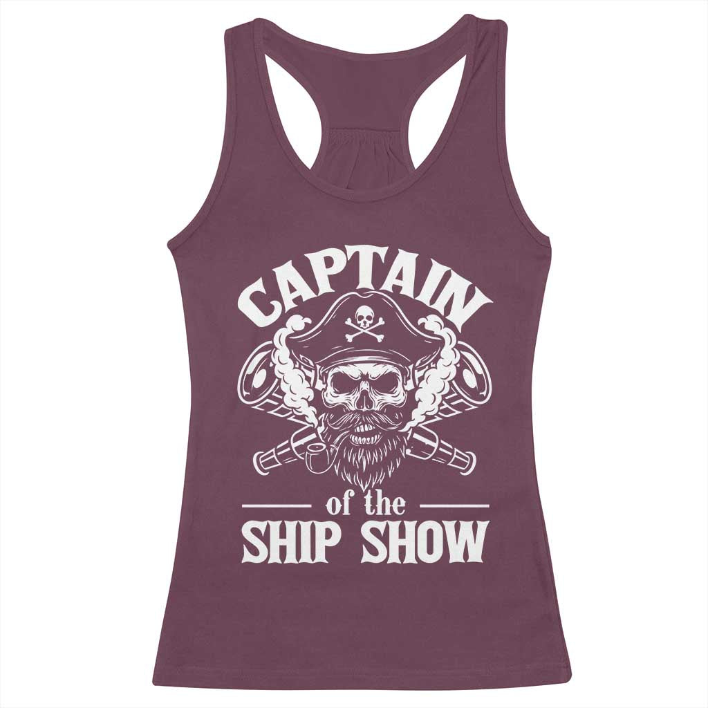 Funny Boat Captain Pun Racerback Tank Top Captain Of The Ship Show - Wonder Print Shop