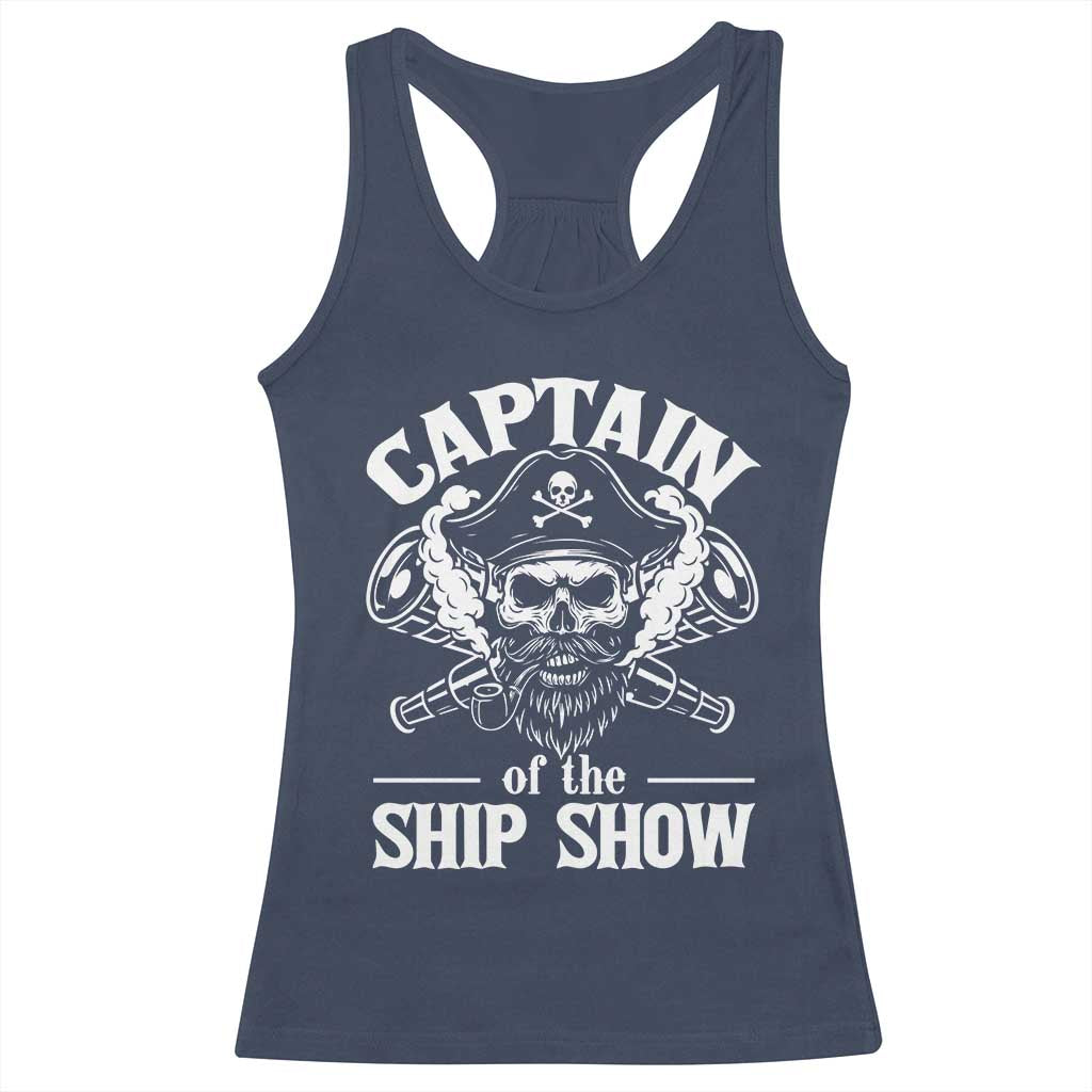 Funny Boat Captain Pun Racerback Tank Top Captain Of The Ship Show - Wonder Print Shop