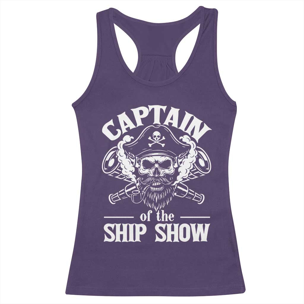Funny Boat Captain Pun Racerback Tank Top Captain Of The Ship Show - Wonder Print Shop