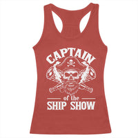Funny Boat Captain Pun Racerback Tank Top Captain Of The Ship Show - Wonder Print Shop