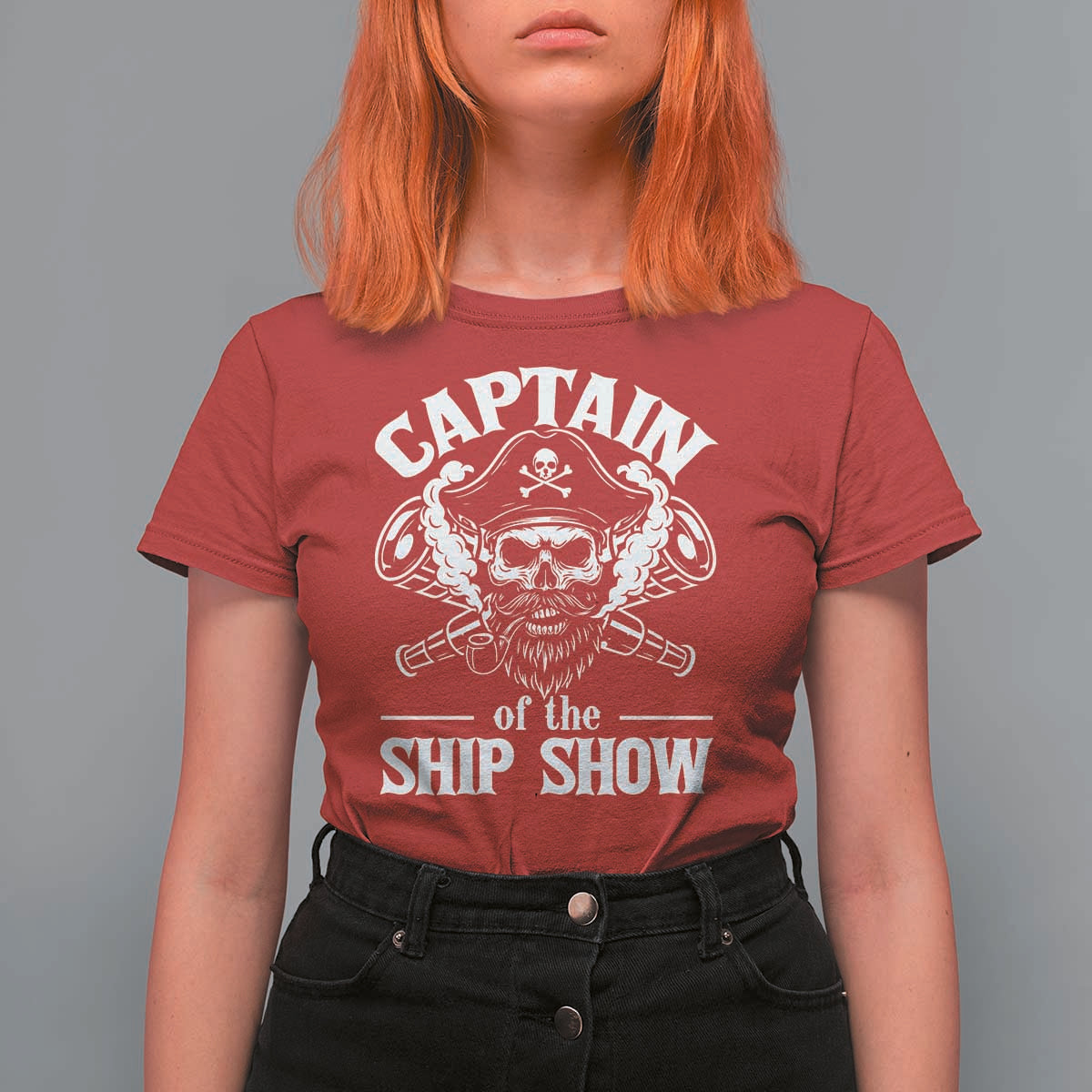 Funny Boat Captain Pun T Shirt For Women Captain Of The Ship Show - Wonder Print Shop