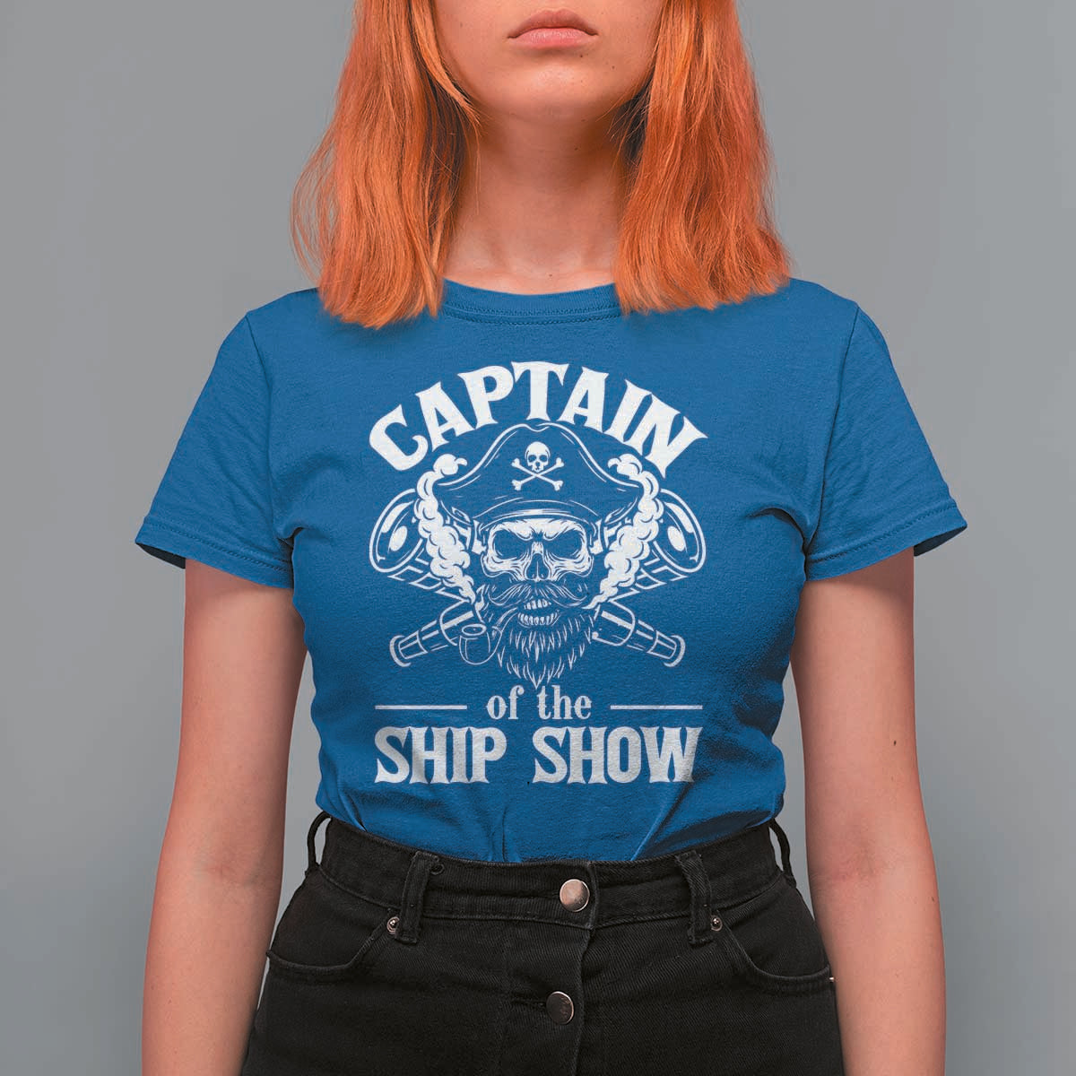 Funny Boat Captain Pun T Shirt For Women Captain Of The Ship Show - Wonder Print Shop