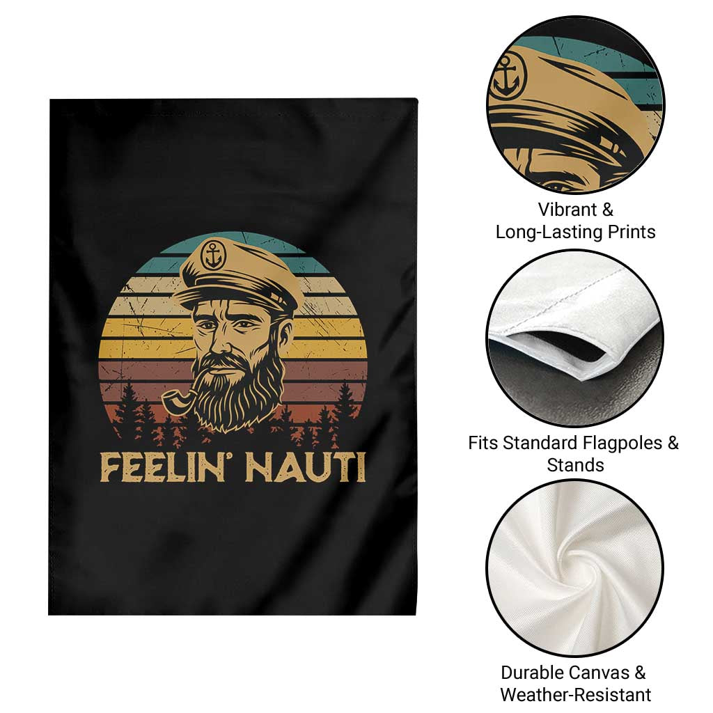 Funny Sailing Boating Garden Flag Feelin Nauti - Wonder Print Shop