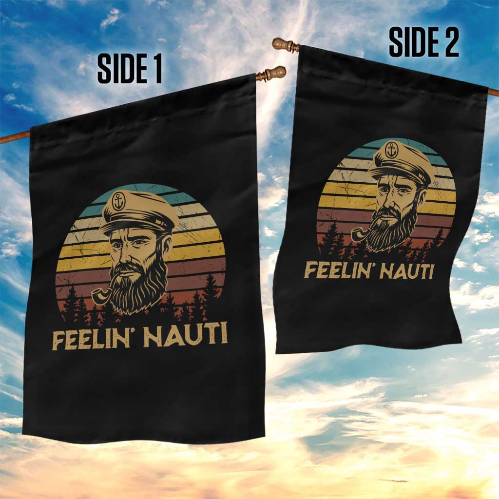 Funny Sailing Boating Garden Flag Feelin Nauti - Wonder Print Shop