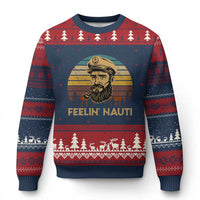 Funny Sailing Boating Ugly Christmas Sweater Feelin Nauti - Wonder Print Shop