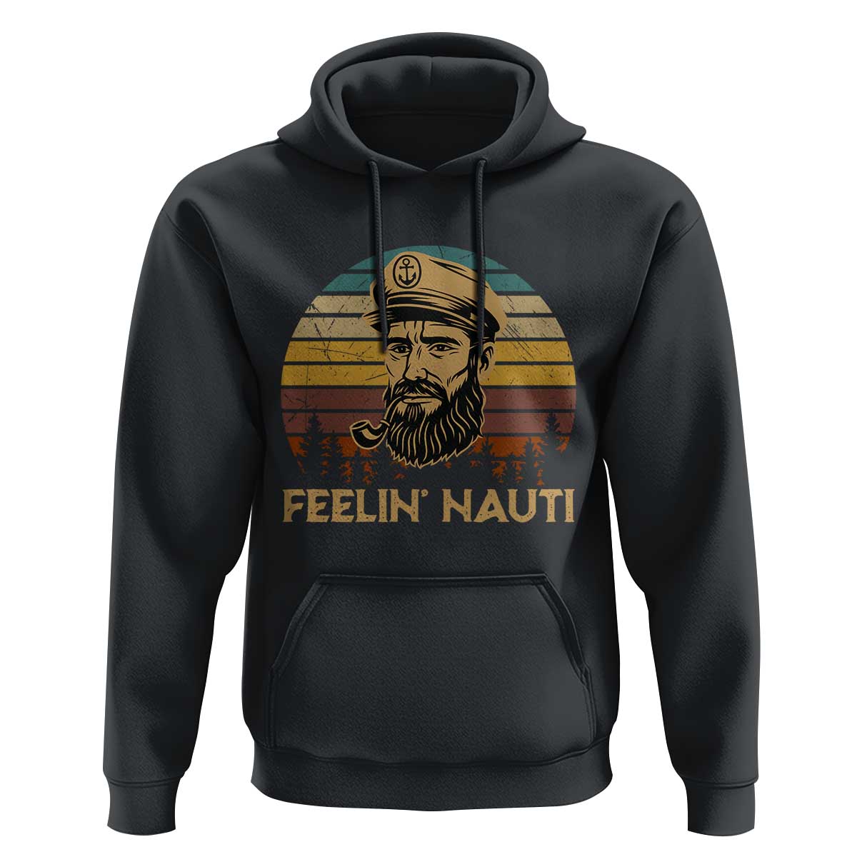 Funny Sailing Boating Hoodie Feelin Nauti - Wonder Print Shop