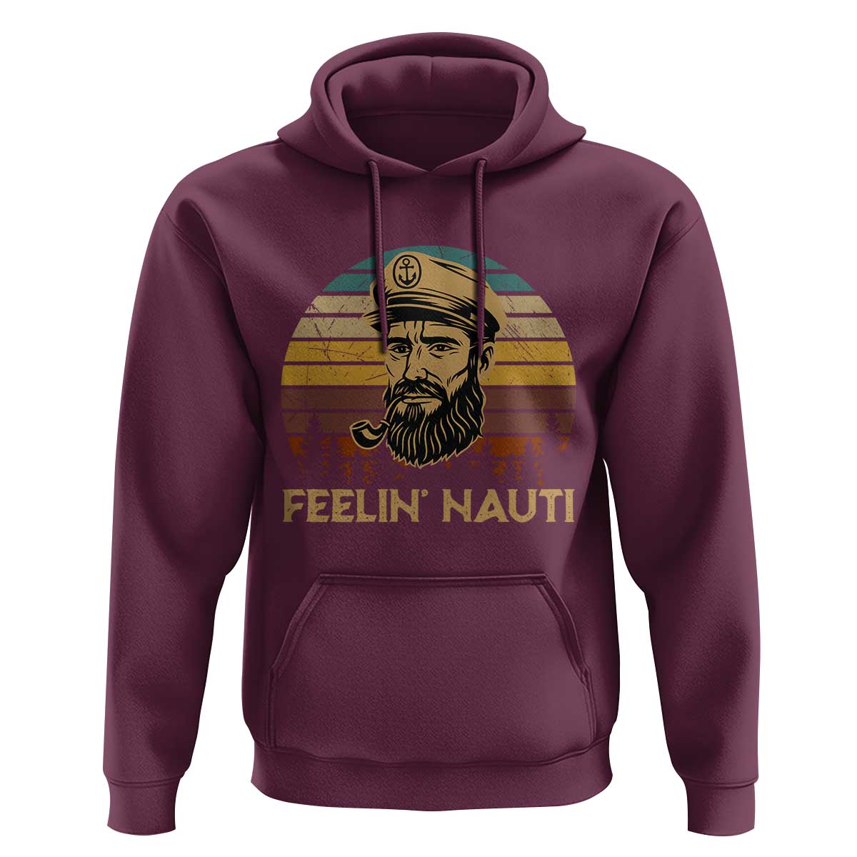 Funny Sailing Boating Hoodie Feelin Nauti - Wonder Print Shop