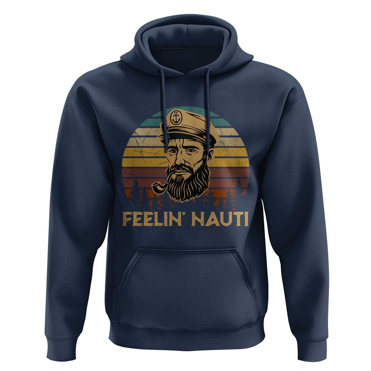 Funny Sailing Boating Hoodie Feelin Nauti - Wonder Print Shop