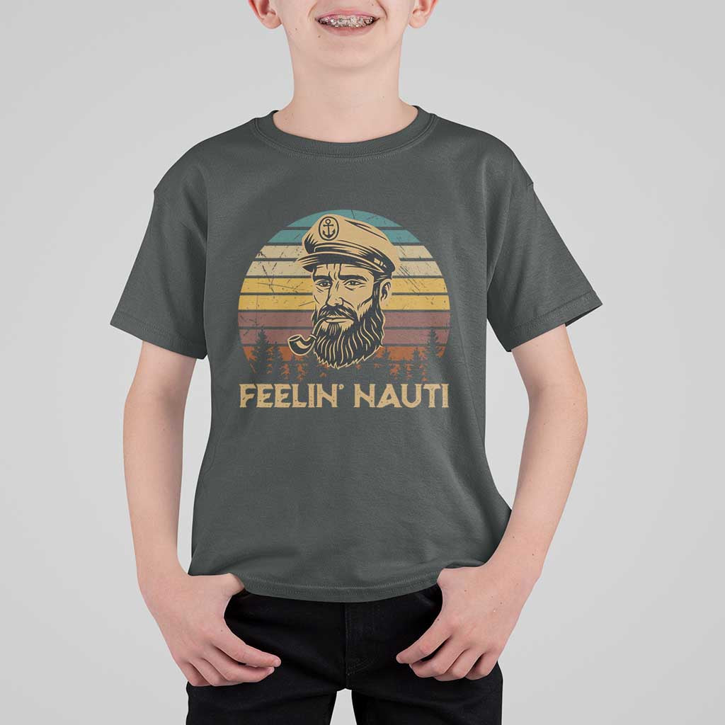 Funny Sailing Boating T Shirt For Kid Feelin Nauti - Wonder Print Shop