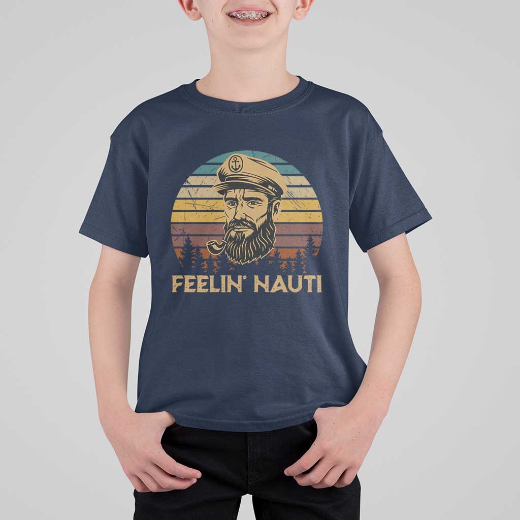 Funny Sailing Boating T Shirt For Kid Feelin Nauti - Wonder Print Shop
