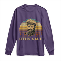 Funny Sailing Boating Long Sleeve Shirt Feelin Nauti - Wonder Print Shop