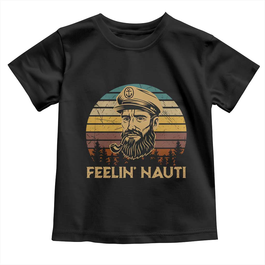 Funny Sailing Boating Toddler T Shirt Feelin Nauti - Wonder Print Shop