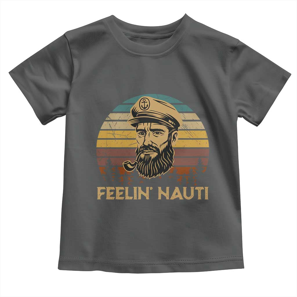 Funny Sailing Boating Toddler T Shirt Feelin Nauti - Wonder Print Shop