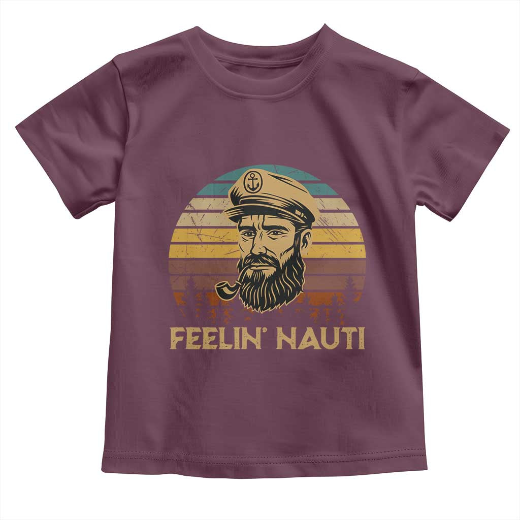 Funny Sailing Boating Toddler T Shirt Feelin Nauti - Wonder Print Shop