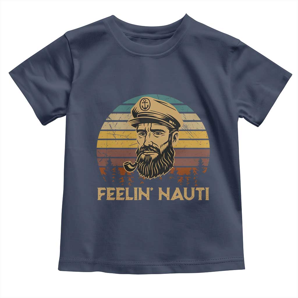 Funny Sailing Boating Toddler T Shirt Feelin Nauti - Wonder Print Shop
