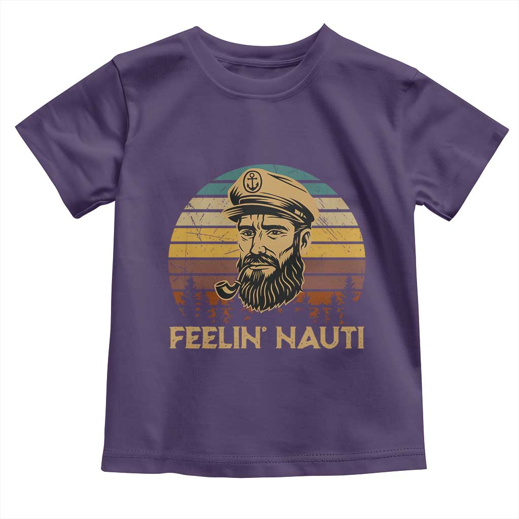 Funny Sailing Boating Toddler T Shirt Feelin Nauti - Wonder Print Shop