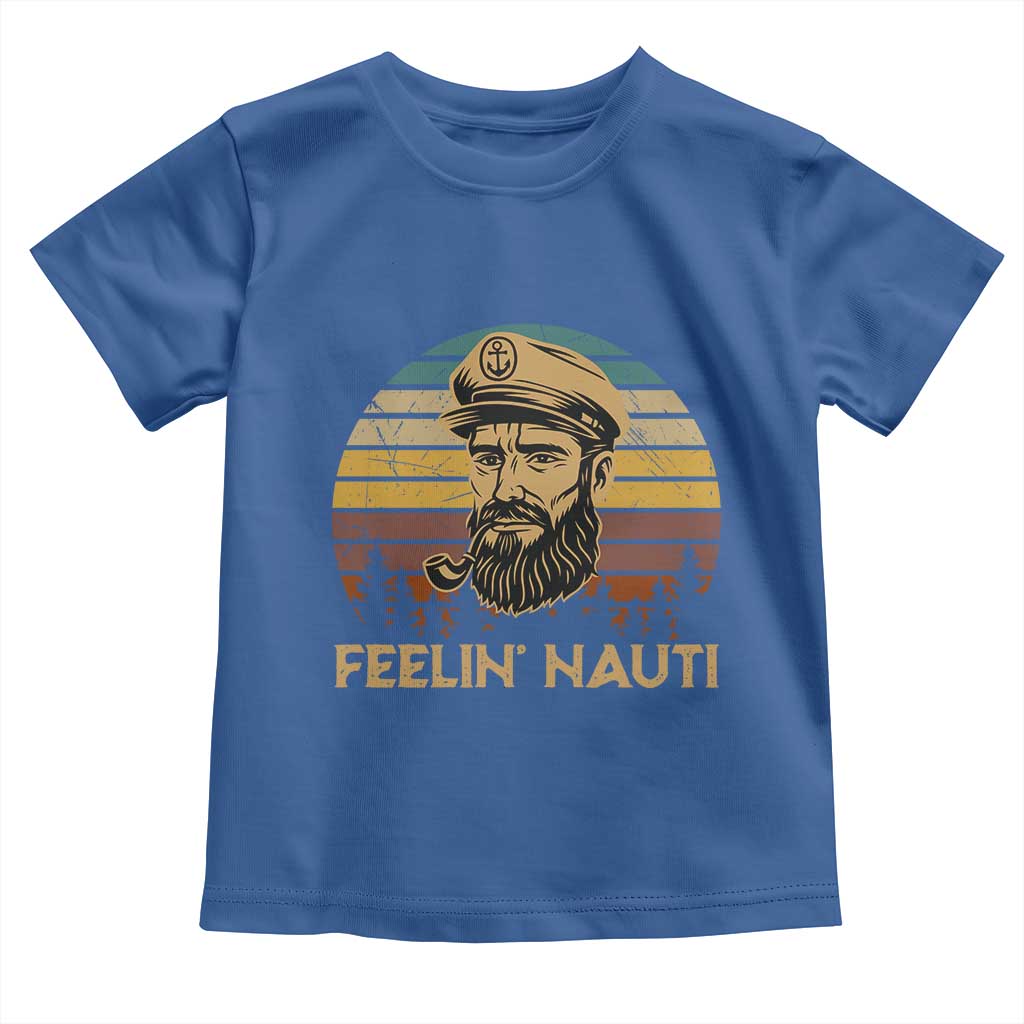 Funny Sailing Boating Toddler T Shirt Feelin Nauti - Wonder Print Shop