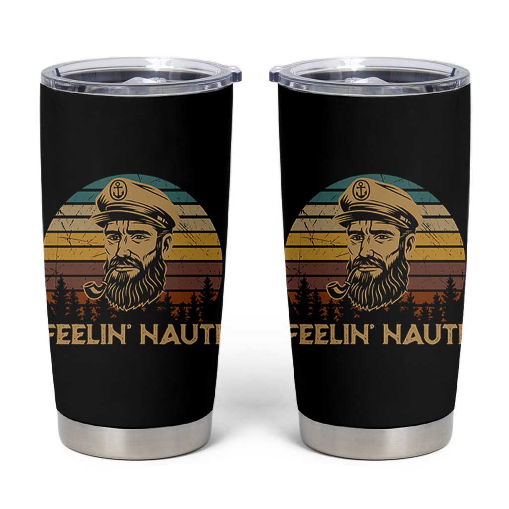 Funny Sailing Boating Tumbler Cup Feelin Nauti - Wonder Print Shop