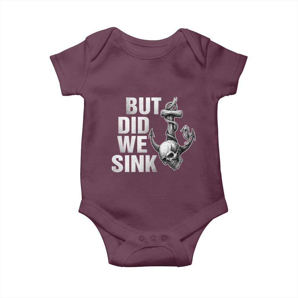 Funny Boating Baby Onesie But Did We Sink - Wonder Print Shop