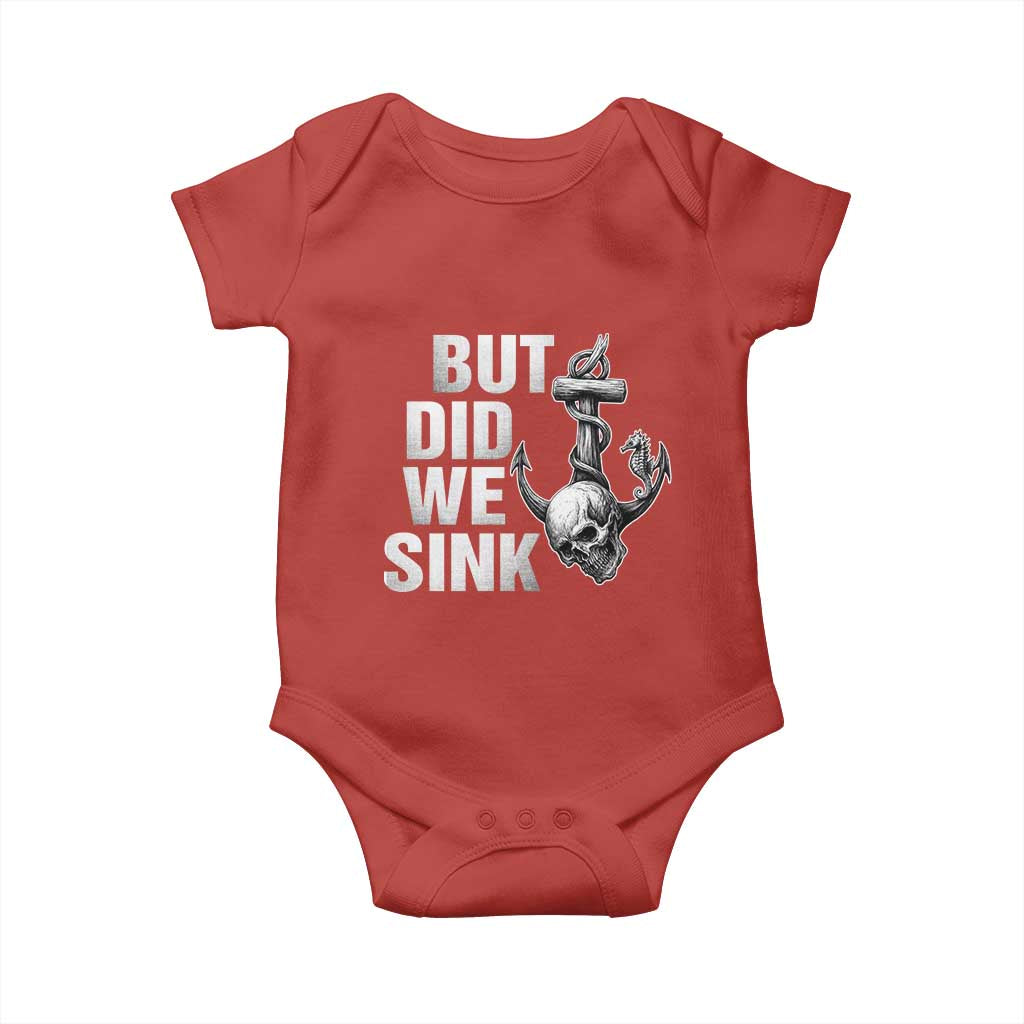 Funny Boating Baby Onesie But Did We Sink - Wonder Print Shop