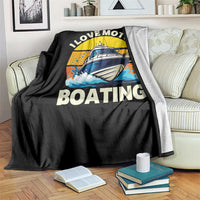 Funny Boater Throw Blanket I Love Motorboating - Wonder Print Shop
